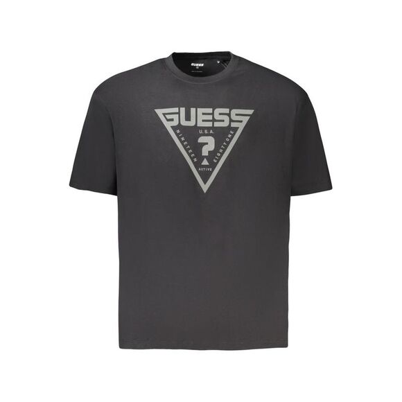 Guess Jeans Black Cotton Men's Men's T-Shirt - Picture 2 of 3